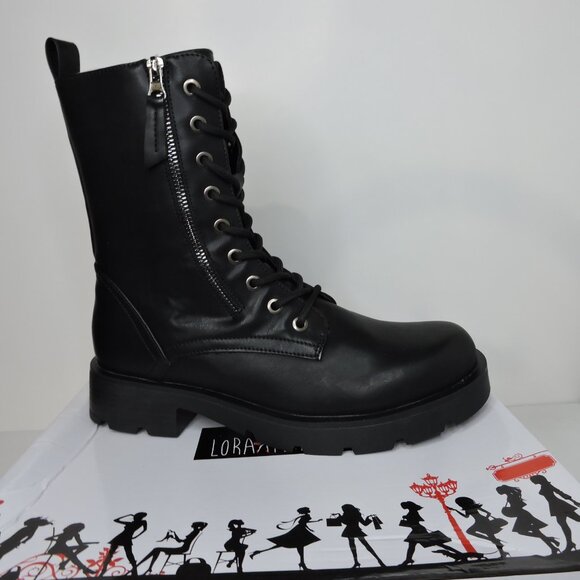 Lora Ferres combat style fashion booties. brand new - Picture 3 of 6
